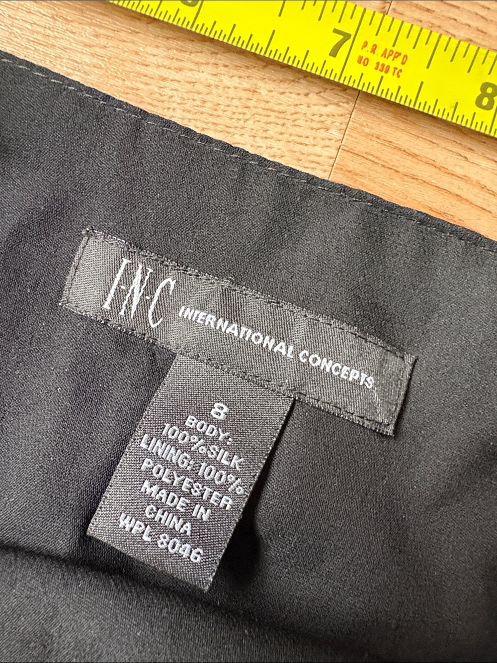 INC International Concepts 100% silk Black Ruffle mini Skirt - Picture 2 of 3
